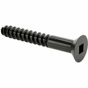 BSC PREFERRED Square-Drive Flat Head Screws for Wood Black-Oxide Steel Number 8 Screw Size 1-1/4 Long, 10PK 90610A719